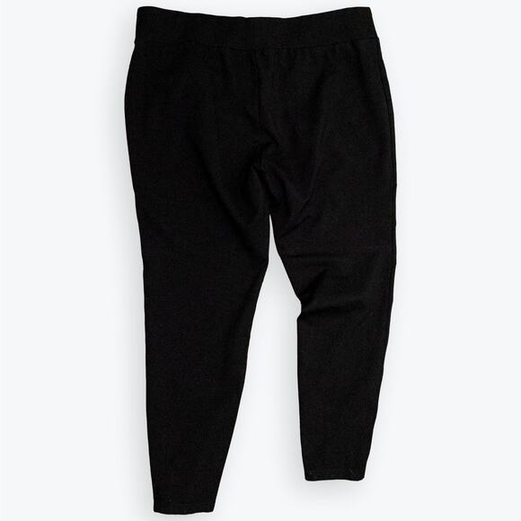 Kensie Black Jersey Knit Leggings Gold Grommets L - Picture 4 of 5